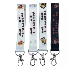 Wholesale Sublimation Printed Custom Key Strap Buckle Keychain Fabric Polyester Short Wrist Lanyards,Zhongshan Yutang Craft Gifts Co., Ltd.，KeyChains+medal+Fridge Magnet,Wholesale Sublimation Printed Custom Key Strap Buckle Keychain Fabric Polyester Short Wrist Lanyards