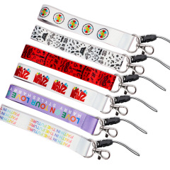 Custom Adjustable Polyester Promotional Printing Woven Short Lanyard with logo Custom Wholesale,Zhongshan Yutang Craft Gifts Co., Ltd.，KeyChains+medal+Fridge Magnet,Custom Adjustable Polyester Promotional Printing Woven Short Lanyard with logo Custom Wholesale