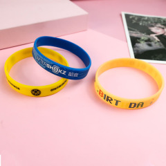 Custom Rubber Wristband Printing Custom logo Man Silicone Bracelet Reusable Wristbands
