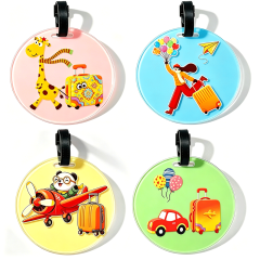 Cheap Printed Acrylic Luggage Tag Adjustable Travel Bag Name Label Suitcase Identification Promotional Gifts Use