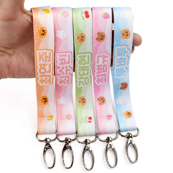 Promotional Silkscreen Short Nylon Car Keychain Thick Kpop Lanyard with Carabiner Wrist Band Polyester Lanyard Strap,Zhongshan Yutang Craft Gifts Co., Ltd.，KeyChains+medal+Fridge Magnet,Promotional Silkscreen Short Nylon Car Keychain Thick Kpop Lanyard with Carabiner Wrist Band Polyester Lanyard Strap