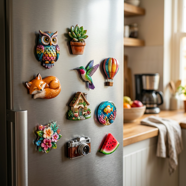 Realistic Miniature Food Resin Fridge Magnets Hand-Painted 3D Shake Look Custom Design for Kitchen Decor & Souvenir