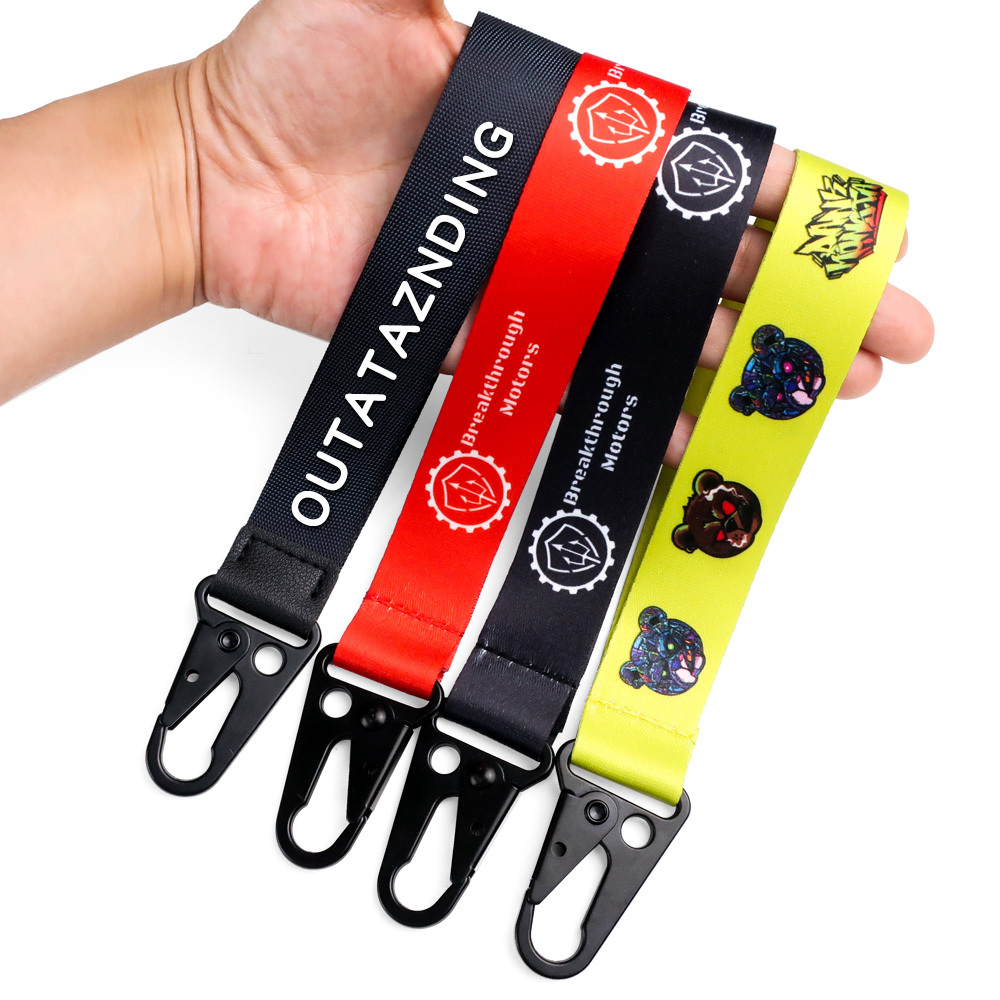 Custom Logo Printed Hand Wrist Wristlet Keychain Key Chain Eagle Mouth Buckle Short Strap Lanyard,Zhongshan Yutang Craft Gifts Co., Ltd.，KeyChains+medal+Fridge Magnet,Custom Logo Printed Hand Wrist Wristlet Keychain Key Chain Eagle Mouth Buckle Short Strap Lanyard