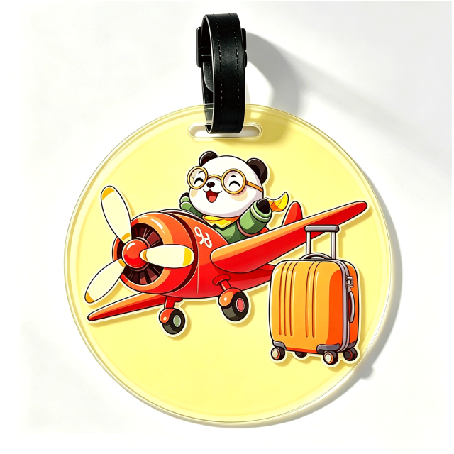 Cheap Printed Acrylic Luggage Tag Adjustable Travel Bag Name Label Suitcase Identification Promotional Gifts Use