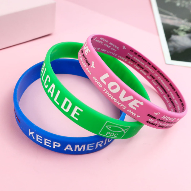 Custom logo Word Silicone Bracelet Wristband Black Lives Matter Charm Fashion Jewelry Bangle Bracelet