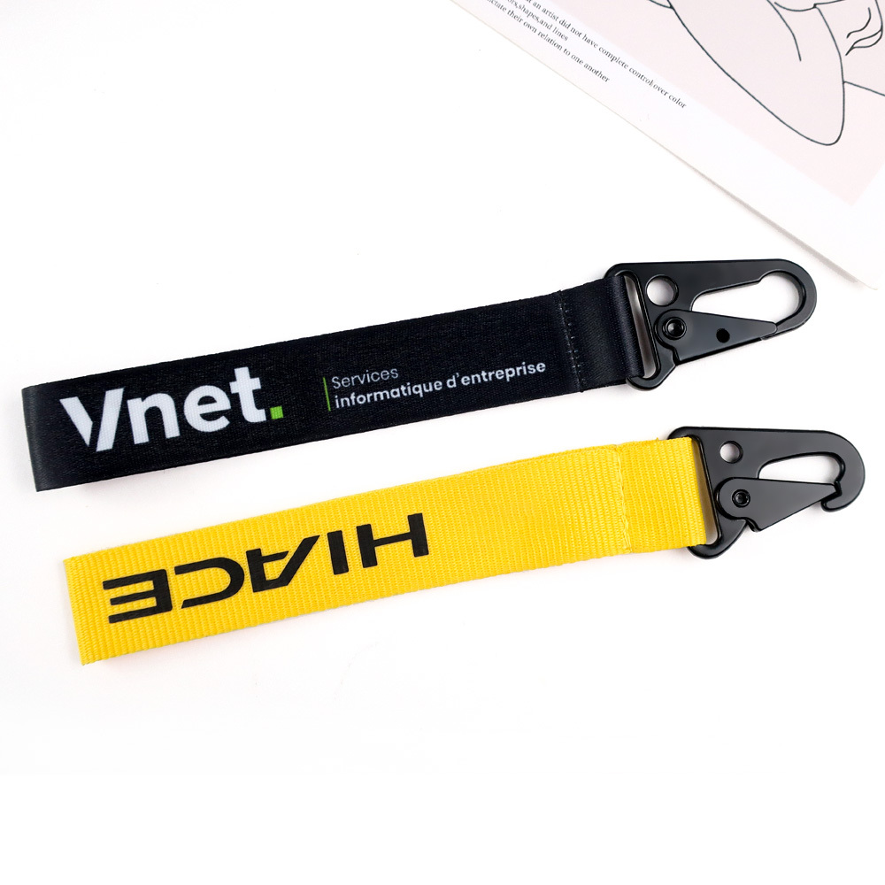 Custom Logo Printed Hand Wrist Wristlet Keychain Key Chain Eagle Mouth Buckle Short Strap Lanyard,Zhongshan Yutang Craft Gifts Co., Ltd.，KeyChains+medal+Fridge Magnet,Custom Logo Printed Hand Wrist Wristlet Keychain Key Chain Eagle Mouth Buckle Short Strap Lanyard