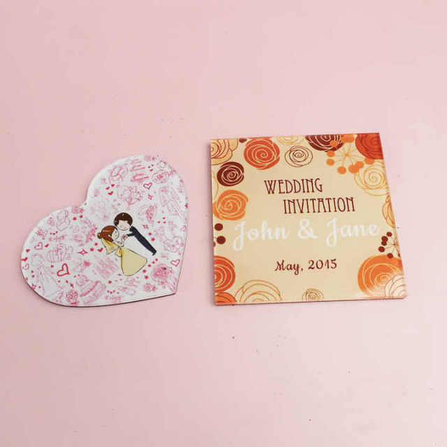 Custom Wedding Gifts Personalized Clear Plastic Flat Acrylic Fridge Magnet Sticker