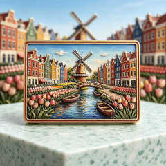 Custom Wholesale Enamel Color Die Cast Nation Landmark 3D Design Travel City Souvenir Aluminum Refrigerator Magnets for Airport