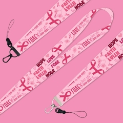 Breast Cancer Awareness Pattern Detachable Mobile Phone Straps Multi-function Neck Lanyards for Couples Keys ID Badge Webbing,Zhongshan Yutang Craft Gifts Co., Ltd.，KeyChains+medal+Fridge Magnet,Breast Cancer Awareness Pattern Detachable Mobile Phone Straps Multi-function Neck Lanyards for Couples Keys ID Badge Webbing