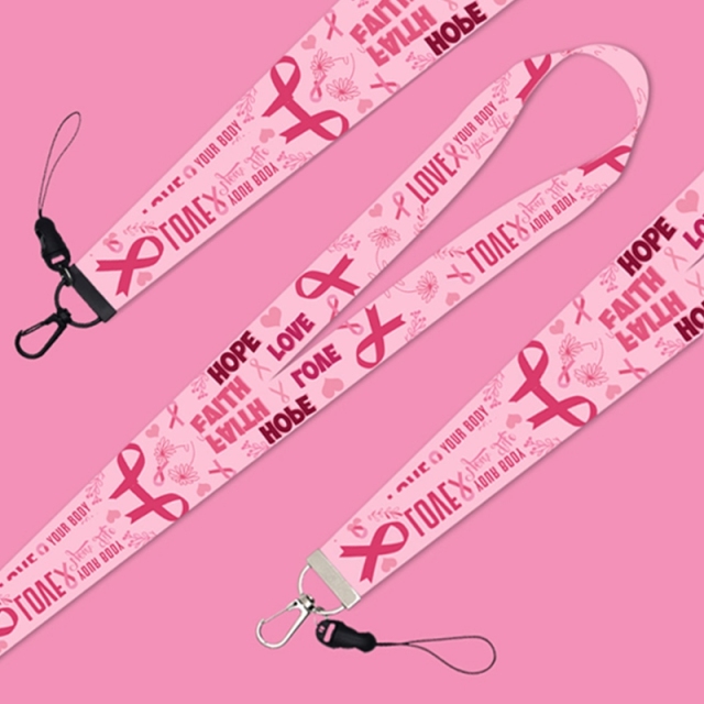 Breast Cancer Awareness Pattern Detachable Mobile Phone Straps Multi-function Neck Lanyards for Couples Keys ID Badge Webbing,Zhongshan Yutang Craft Gifts Co., Ltd.，KeyChains+medal+Fridge Magnet,Breast Cancer Awareness Pattern Detachable Mobile Phone Straps Multi-function Neck Lanyards for Couples Keys ID Badge Webbing