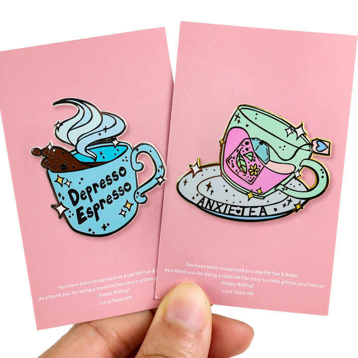 Customized Designer Cute Brooch Women Pin Metal Coffee Cup Lapel Pins Badge Custom logo Hard Soft Enamel Pin,Zhongshan Yutang Craft Gifts Co., Ltd.，KeyChains+medal+Fridge Magnet,Customized Designer Cute Brooch Women Pin Metal Coffee Cup Lapel Pins Badge Custom logo Hard Soft Enamel Pin