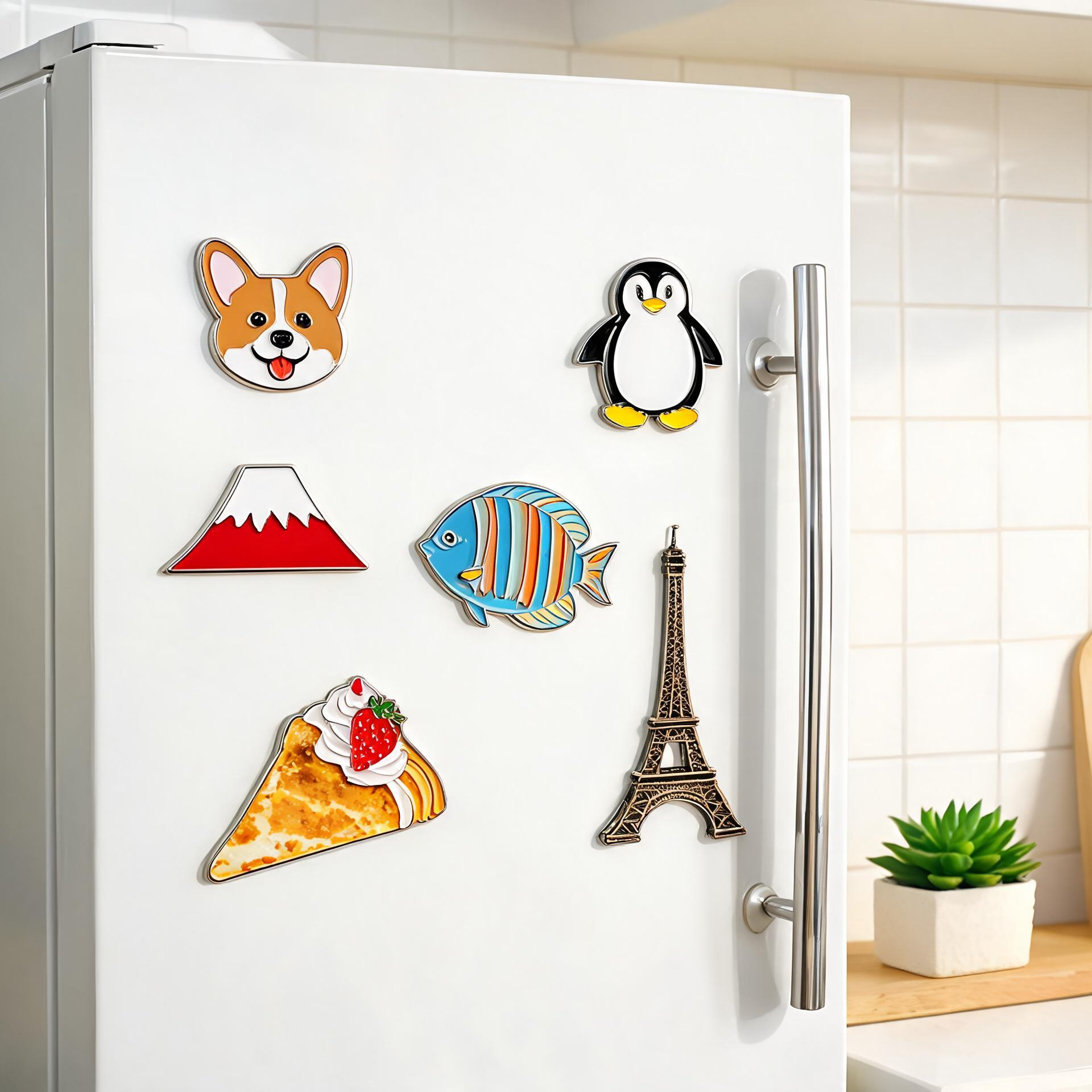 Custom Aluminum Fridge Magnets UV Printed Die Cast Soft Enamel Small Batch Personalized Souvenir Gift