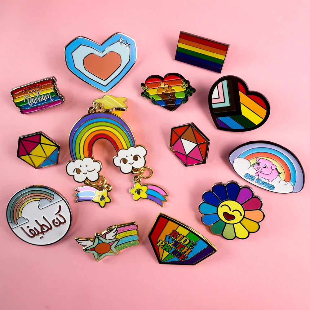 Wholesale Custom Heart rainbow Brooch Pin Gay Pride Flag Enamel Pins Cartoon Metal Badge Enamel Lapel Pride Pins Badge,Zhongshan Yutang Craft Gifts Co., Ltd.，KeyChains+medal+Fridge Magnet,Wholesale Custom Heart rainbow Brooch Pin Gay Pride Flag Enamel Pins Cartoon Metal Badge Enamel Lapel Pride Pins Badge