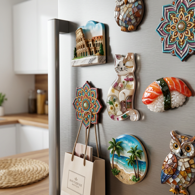 Realistic Miniature Food Resin Fridge Magnets Hand-Painted 3D Shake Look Custom Design for Kitchen Decor & Souvenir