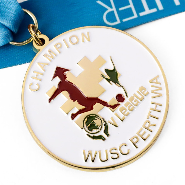 Custom Logo Gold Round Medallion Soft Enamel Football Award Champions Medal Sport Soccer Medals and Trophies,Zhongshan Yutang Craft Gifts Co., Ltd.，KeyChains+medal+Fridge Magnet,Custom Logo Gold Round Medallion Soft Enamel Football Award Champions Medal Sport Soccer Medals and Trophies