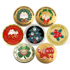 Custom Metal Crafts Collectable Gold Silver Plated Challenge Coins Christian Santa Wishing Coin,Zhongshan Yutang Craft Gifts Co., Ltd.，KeyChains+medal+Fridge Magnet,Custom Metal Crafts Collectable Gold Silver Plated Challenge Coins Christian Santa Wishing Coin