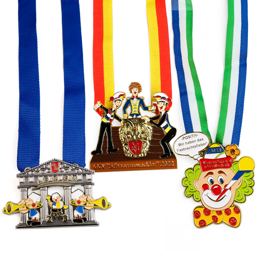 Wholesale Customized Zinc Alloy Metal Medallion German Carneval Medals with Enamel Casting Technique From Award Manufacturer,Zhongshan Yutang Craft Gifts Co., Ltd.，KeyChains+medal+Fridge Magnet,Wholesale Customized Zinc Alloy Metal Medallion German Carneval Medals with Enamel Casting Technique From Award Manufacturer