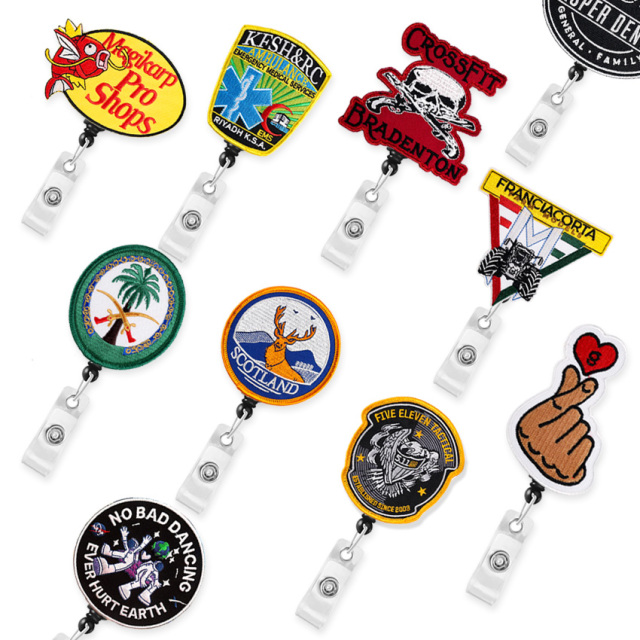 Custom Medical Pins Id Badge Holder Embroidery Doctors Nurses Retractable Badge Reel Nurse Card Holder Exhibition Name Card,Zhongshan Yutang Craft Gifts Co., Ltd.，KeyChains+medal+Fridge Magnet,Custom Medical Pins Id Badge Holder Embroidery Doctors Nurses Retractable Badge Reel Nurse Card Holder Exhibition Name Card
