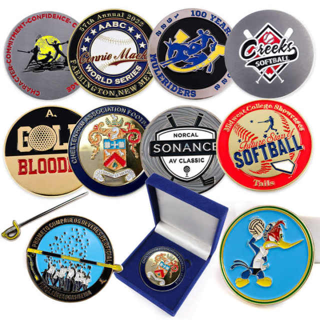 Custom Challenge Coin Metal Design Sport Soccer Volleyball Football Coins with Display Box Packaging,Zhongshan Yutang Craft Gifts Co., Ltd.，KeyChains+medal+Fridge Magnet,Custom Challenge Coin Metal Design Sport Soccer Volleyball Football Coins with Display Box Packaging
