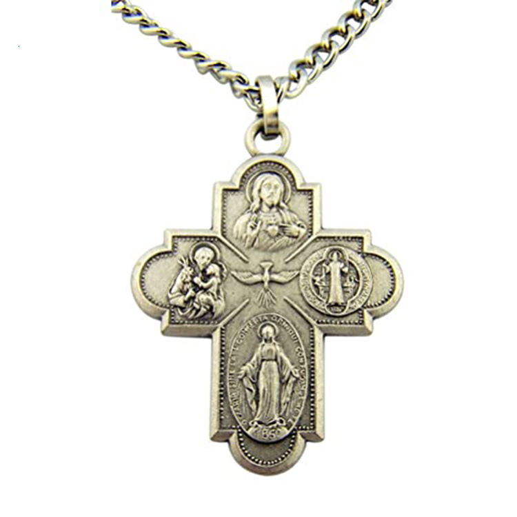 Custom Catholic Medallions Metal Double Sided Personalized Saint Medal Pendant,Zhongshan Yutang Craft Gifts Co., Ltd.，KeyChains+medal+Fridge Magnet,Custom Catholic Medallions Metal Double Sided Personalized Saint Medal Pendant