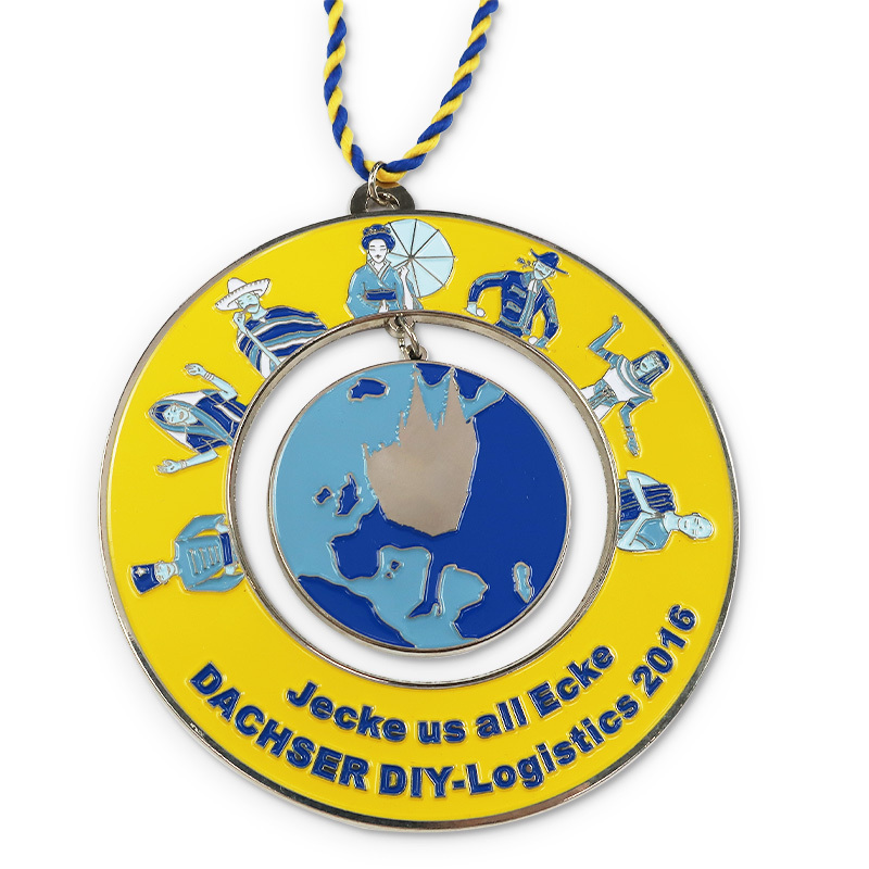 Custom Cheap Metal Spinner Medallion Necklace Spinning Award Medal Spin with Ribbon,Zhongshan Yutang Craft Gifts Co., Ltd.，KeyChains+medal+Fridge Magnet,Custom Cheap Metal Spinner Medallion Necklace Spinning Award Medal Spin with Ribbon