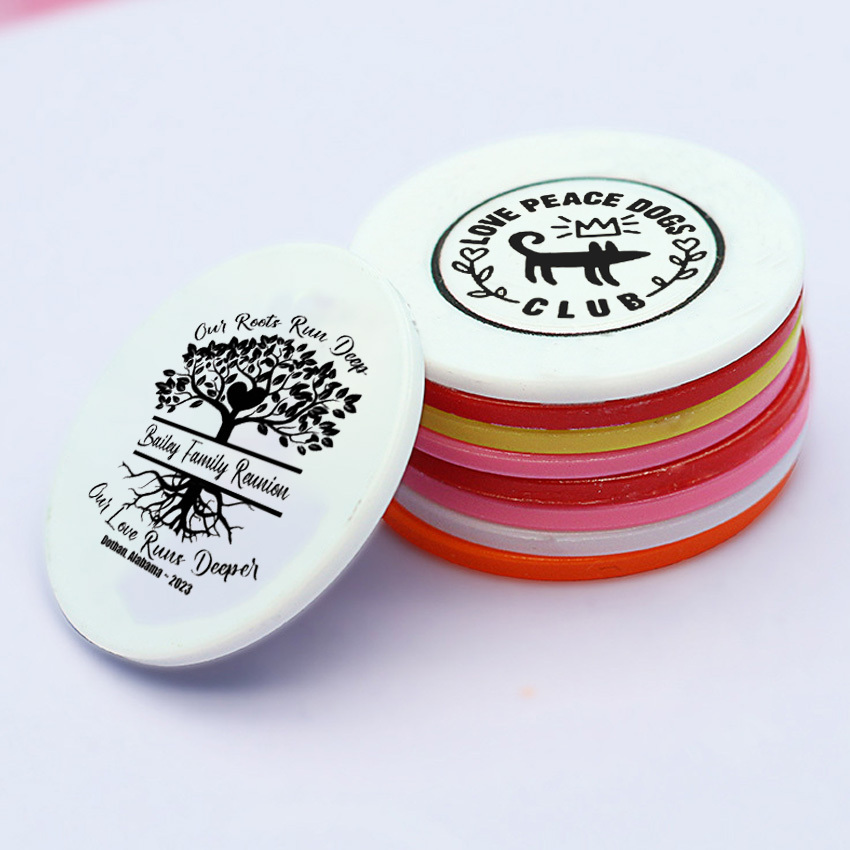 Cheap Custom Print Double Side logo Token Plastic Coins Custom,Zhongshan Yutang Craft Gifts Co., Ltd.，KeyChains+medal+Fridge Magnet,Cheap Custom Print Double Side logo Token Plastic Coins Custom