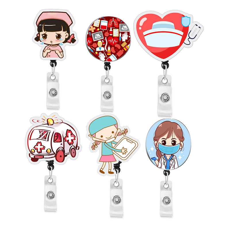 Custom Cartoon Badge Reel Retractable Id Lanyard Name Tag Card Badge Holder Clip Doctor Nurse Office Supplies Credential Holder,Zhongshan Yutang Craft Gifts Co., Ltd.，KeyChains+medal+Fridge Magnet,Custom Cartoon Badge Reel Retractable Id Lanyard Name Tag Card Badge Holder Clip Doctor Nurse Office Supplies Credential Holder