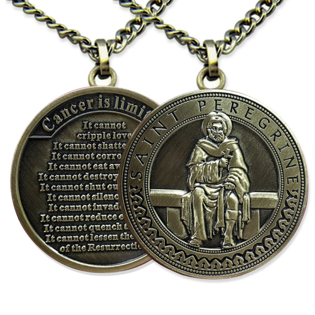 Custom Catholic Medallions Metal Double Sided Personalized Saint Medal Pendant,Zhongshan Yutang Craft Gifts Co., Ltd.，KeyChains+medal+Fridge Magnet,Custom Catholic Medallions Metal Double Sided Personalized Saint Medal Pendant