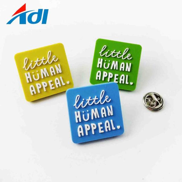 Custom Rubber logo Embossed Silicone Label 3D PVC School Lapel Pin square Badges,Zhongshan Yutang Craft Gifts Co., Ltd.，KeyChains+medal+Fridge Magnet,Custom Rubber logo Embossed Silicone Label 3D PVC School Lapel Pin square Badges