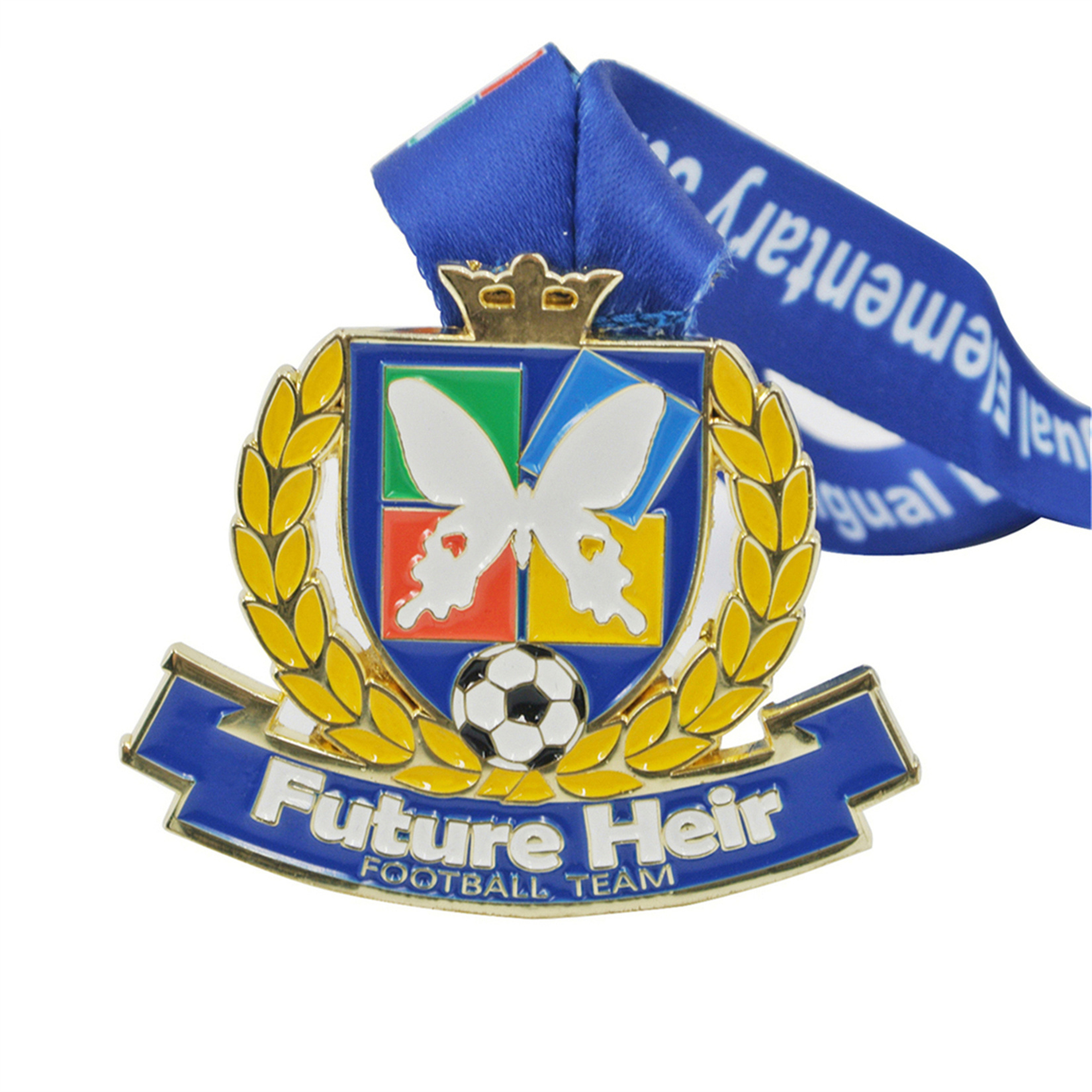 Custom Logo Gold Round Medallion Soft Enamel Football Award Champions Medal Sport Soccer Medals and Trophies,Zhongshan Yutang Craft Gifts Co., Ltd.，KeyChains+medal+Fridge Magnet,Custom Logo Gold Round Medallion Soft Enamel Football Award Champions Medal Sport Soccer Medals and Trophies