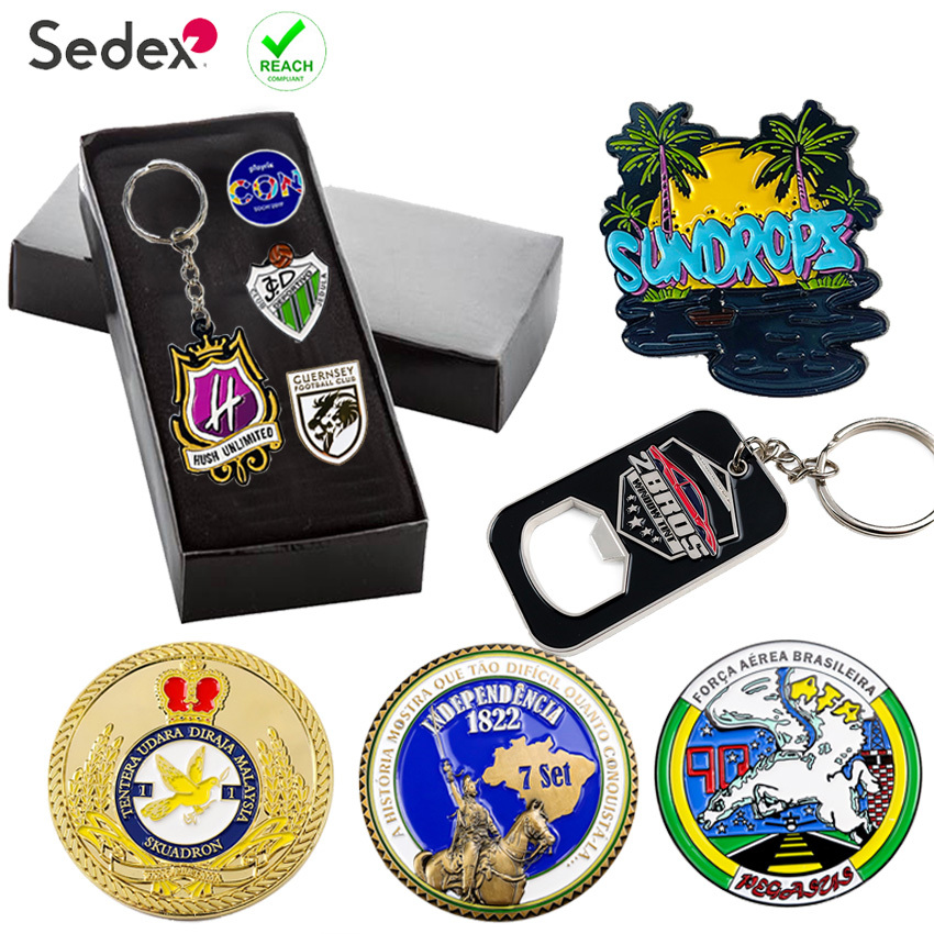 Wholesale Personalized Collectible Coin Custom logo Travel Tourist Souvenir Metal Magnet Enamel Pin Keychain Set with Box,Zhongshan Yutang Craft Gifts Co., Ltd.，KeyChains+medal+Fridge Magnet,Wholesale Personalized Collectible Coin Custom logo Travel Tourist Souvenir Metal Magnet Enamel Pin Keychain Set with Box