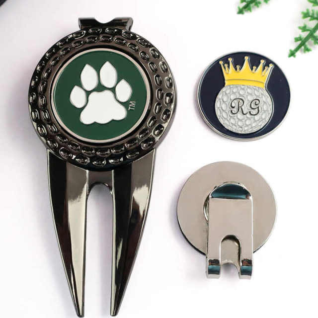 Fast Custom logo Magnetic Metal Enamel Golf Ball Clip Marker Divot Tool and Ball Marker,Zhongshan Yutang Craft Gifts Co., Ltd.，KeyChains+medal+Fridge Magnet,Fast Custom logo Magnetic Metal Enamel Golf Ball Clip Marker Divot Tool and Ball Marker