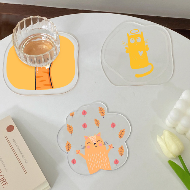 High Quality Custom Engraving Printed logo Cute Acrylic Flower Coasters clear Holder Wholesale,MY SHOP,High Quality Custom Engraving Printed logo Cute Acrylic Flower Coasters clear Holder Wholesale