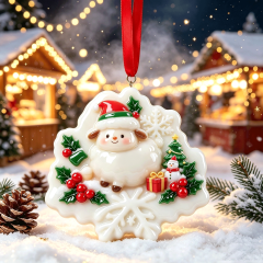 Bulk Custom Hard Resin Christmas Ornaments Eco-Friendly Handmade Hanging Decor 2026,MY SHOP,Bulk Custom Hard Resin Christmas Ornaments Eco-Friendly Handmade Hanging Decor 2026