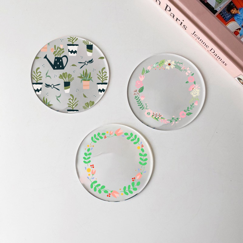 High Quality Custom Engraving Printed logo Cute Acrylic Flower Coasters clear Holder Wholesale,MY SHOP,High Quality Custom Engraving Printed logo Cute Acrylic Flower Coasters clear Holder Wholesale