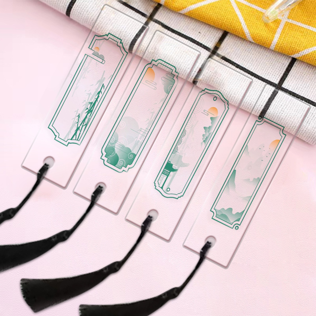 Custom Solid Coloured Dried Flower Mirror clear Acrylic Blank Bookmark Holographic Tassels for Vinyl,Zhongshan Yutang Craft Gifts Co., Ltd.，KeyChains+medal+Fridge Magnet,Custom Solid Coloured Dried Flower Mirror clear Acrylic Blank Bookmark Holographic Tassels for Vinyl