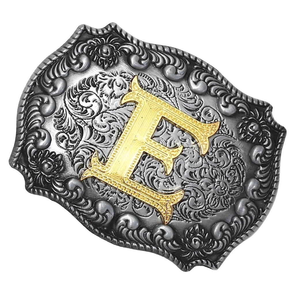 Fashion Vintage Golden Letter Floral Initial Letters A-Z Mens Hip Hop Cowboy Waist Indian Metal Customized Belt Buckle,MY SHOP,Fashion Vintage Golden Letter Floral Initial Letters A-Z Mens Hip Hop Cowboy Waist Indian Metal Customized Belt Buckle