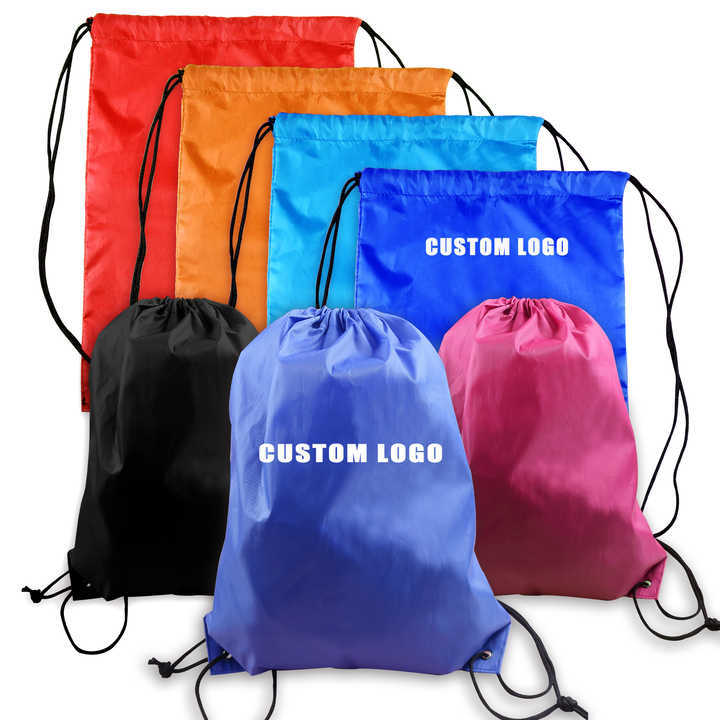 Custom Logo Waterproof Polyester Gym Sports Fabric Drawstring Backpack Gift Bags with logo,MY SHOP,Custom Logo Waterproof Polyester Gym Sports Fabric Drawstring Backpack Gift Bags with logo
