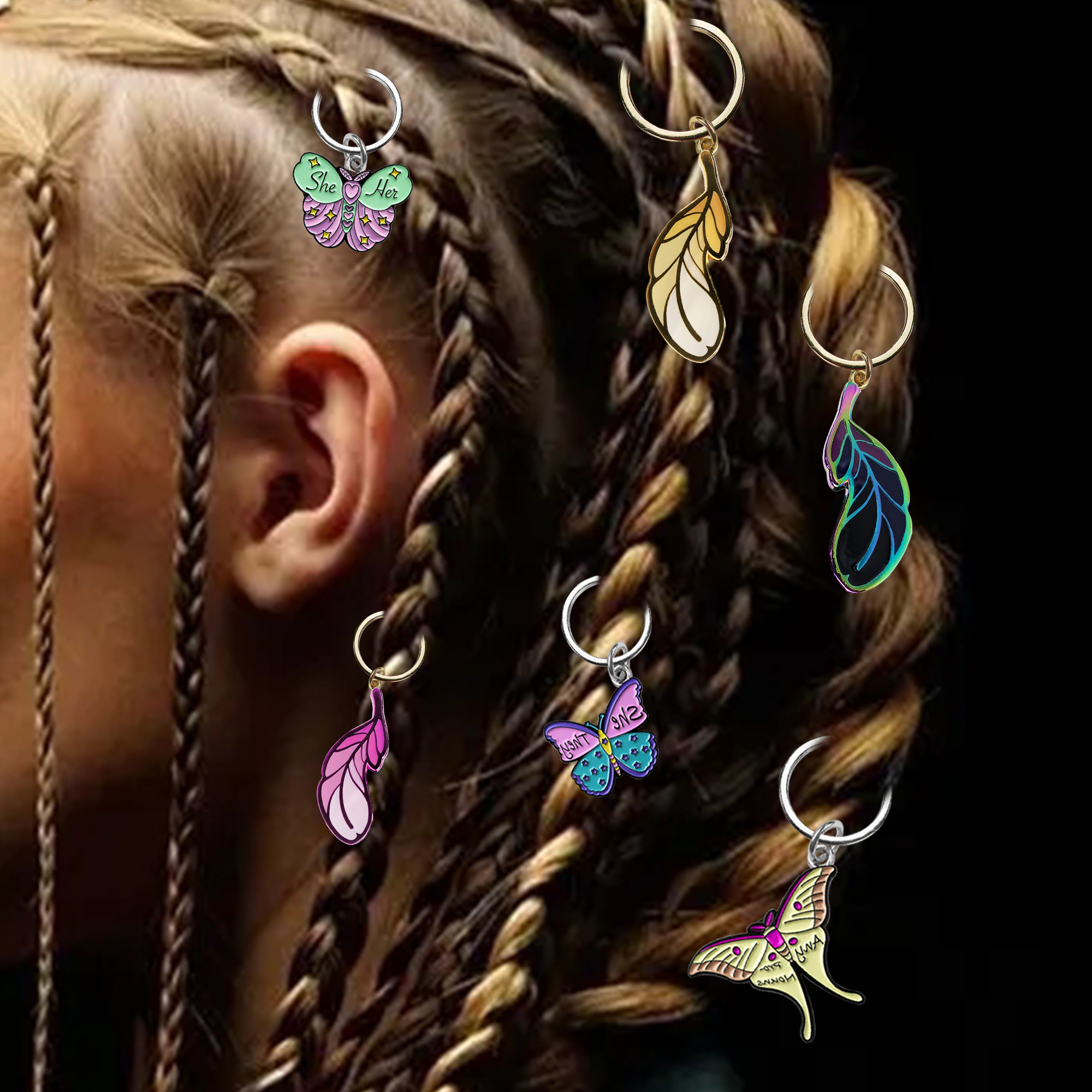 Custom Charms Hair Braid Dread Dreadlock Beads Clips African Braids Cuffs Rings Diy Hip Hop Style Jewelry Accessories Styling,MY SHOP,Custom Charms Hair Braid Dread Dreadlock Beads Clips African Braids Cuffs Rings Diy Hip Hop Style Jewelry Accessories Styling