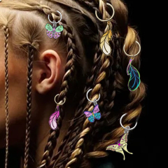 Custom Charms Hair Braid Dread Dreadlock Beads Clips African Braids Cuffs Rings Diy Hip Hop Style Jewelry Accessories Styling,MY SHOP,Custom Charms Hair Braid Dread Dreadlock Beads Clips African Braids Cuffs Rings Diy Hip Hop Style Jewelry Accessories Styling
