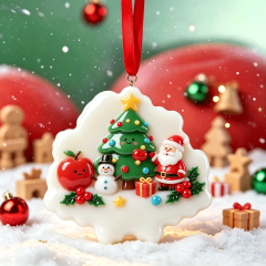 OEM Handmade Resin Christmas Ornaments Hand-Painted Vintage Custom Hanging 2026,MY SHOP,OEM Handmade Resin Christmas Ornaments Hand-Painted Vintage Custom Hanging 2026