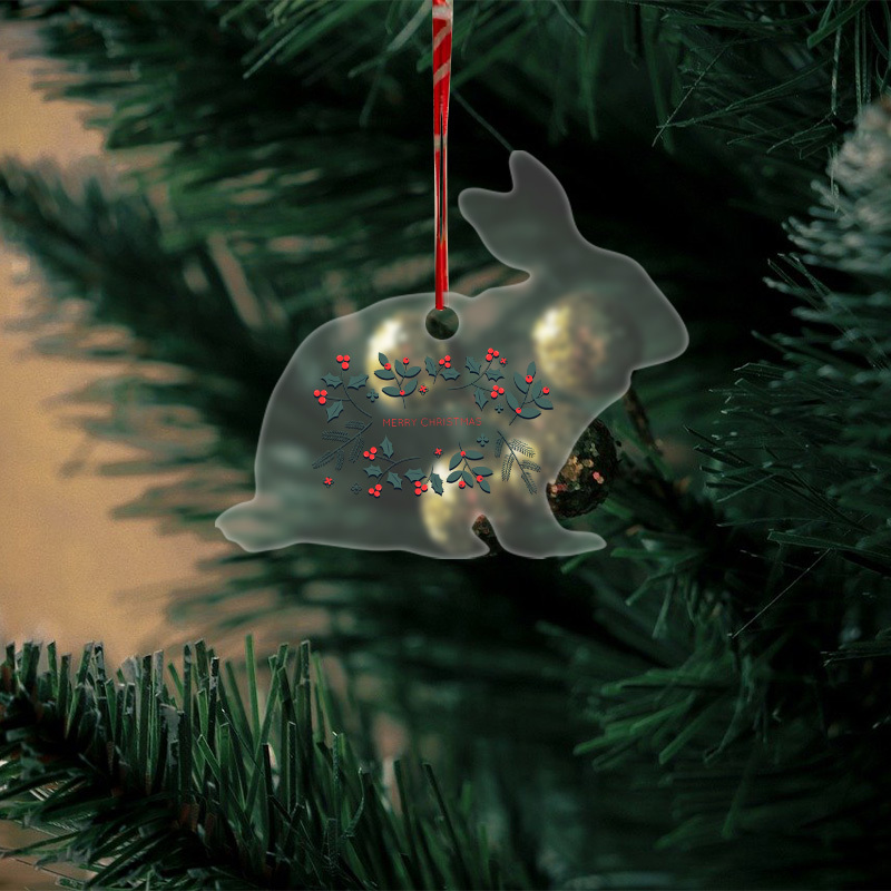 Personalised Sublimation Oem Plastic Acrylic Craft Tree Pendant Christmas Ornament,MY SHOP,Personalised Sublimation Oem Plastic Acrylic Craft Tree Pendant Christmas Ornament