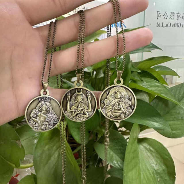 Fashion Jewelry Antique Brass Enamel Pendants Divine Feminine Charm Custom logo Engraved Necklaces Pendant,MY SHOP,Fashion Jewelry Antique Brass Enamel Pendants Divine Feminine Charm Custom logo Engraved Necklaces Pendant