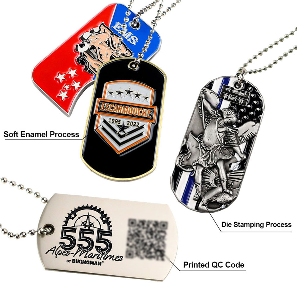 Personalized logo Mens Necklace Engraved Stainless Steel Qr Code DogTags Pendant Enamel Painted Name Id 3D Custom Dog Tag,Zhongshan Yutang Craft Gifts Co., Ltd.，KeyChains+medal+Fridge Magnet,Personalized logo Mens Necklace Engraved Stainless Steel Qr Code DogTags Pendant Enamel Painted Name Id 3D Custom Dog Tag