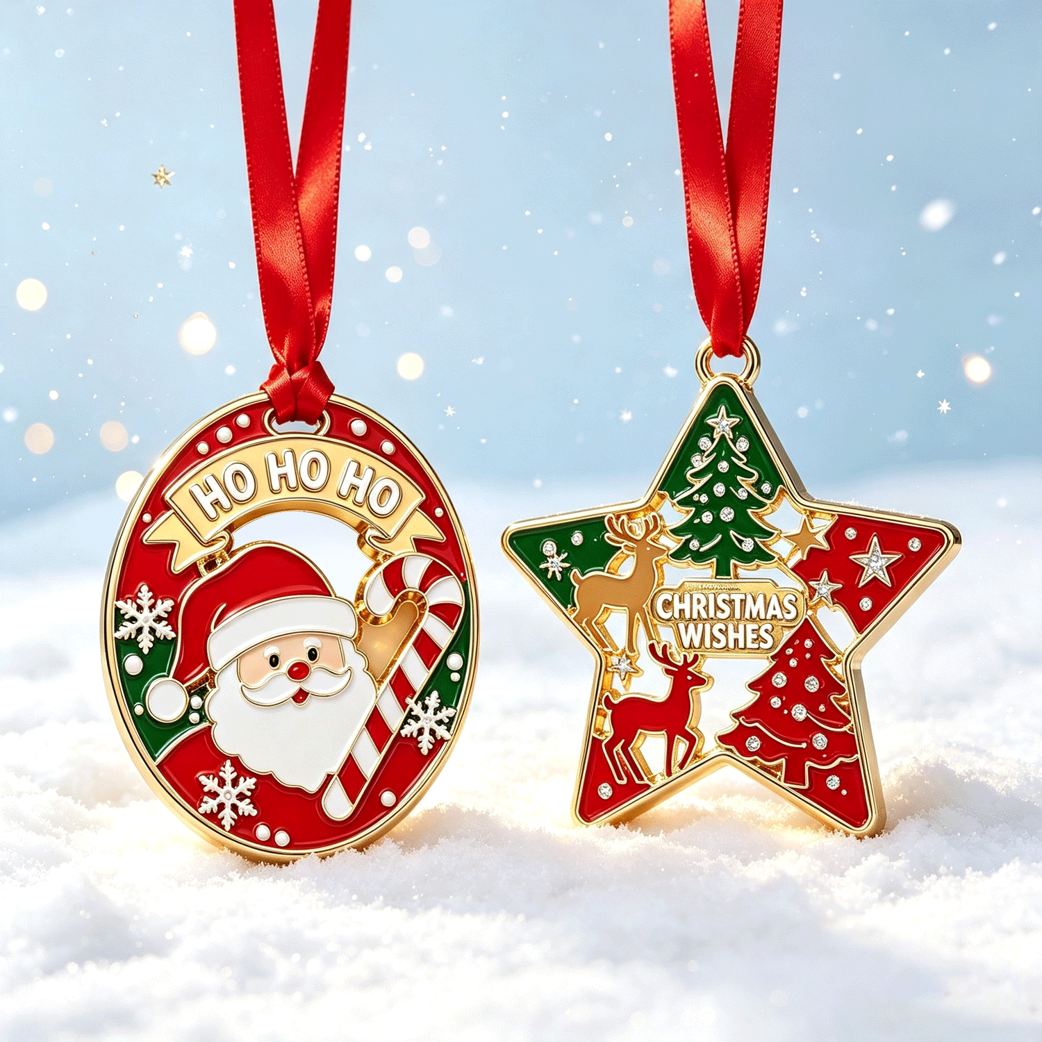 Wholesale Custom Metal Christmas Hanging Ornaments Bulk Laser Engraved 2026 Decor,MY SHOP,Wholesale Custom Metal Christmas Hanging Ornaments Bulk Laser Engraved 2026 Decor