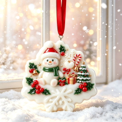 Wholesale Luxury Resin Christmas Ornaments 3D Handmade Custom Hanging Decor,MY SHOP,Wholesale Luxury Resin Christmas Ornaments 3D Handmade Custom Hanging Decor