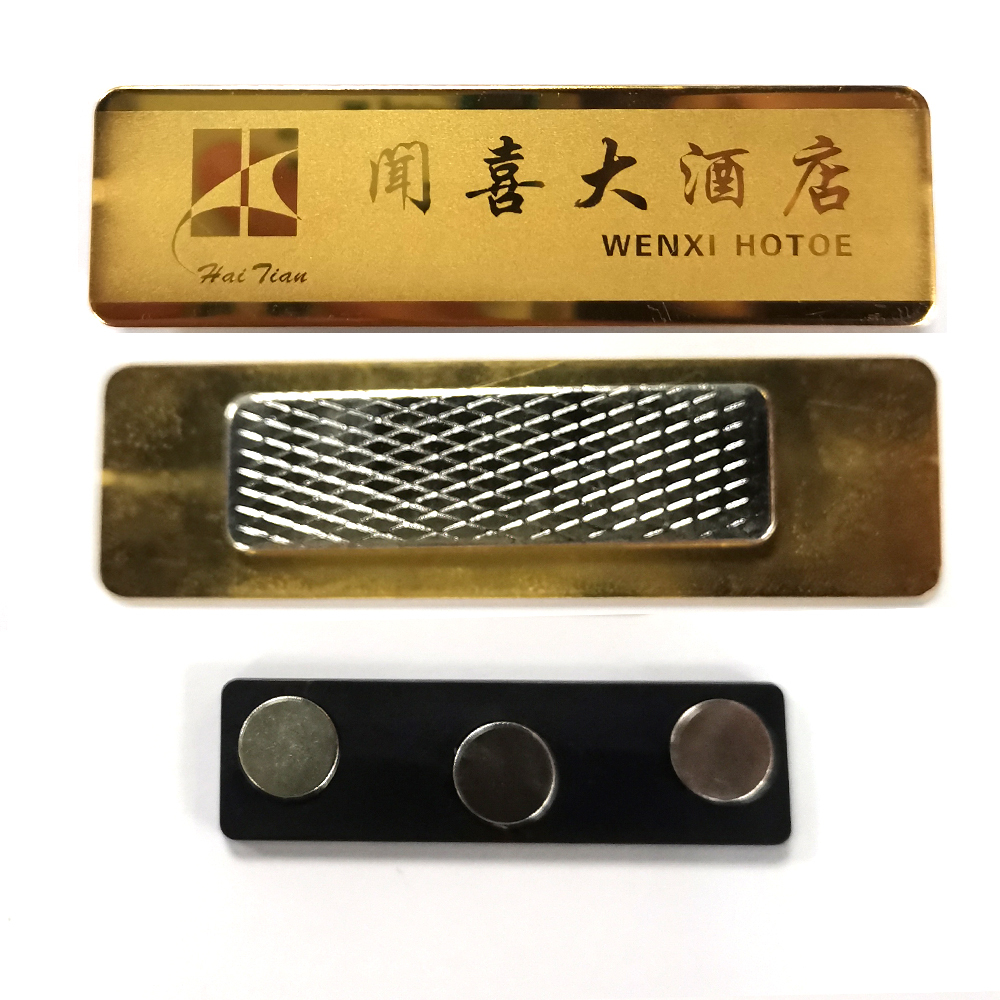 Wholesale Custom Hotel Employee Aluminium Alloy Metal Name Tag Magnetic Staff Sublimation Custom logo Name Badge,MY SHOP,Wholesale Custom Hotel Employee Aluminium Alloy Metal Name Tag Magnetic Staff Sublimation Custom logo Name Badge