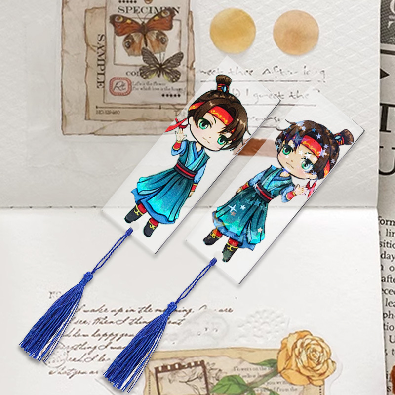 Custom Kawaii Transparent clear Acrylic Tassel Bookmark Acryl Blank Kids,Zhongshan Yutang Craft Gifts Co., Ltd.，KeyChains+medal+Fridge Magnet,Custom Kawaii Transparent clear Acrylic Tassel Bookmark Acryl Blank Kids