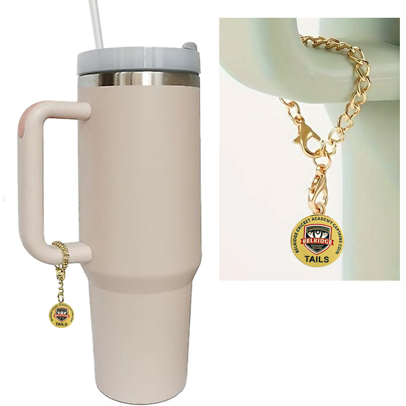 Custom zinc alloy metal logo enamel silver gold coin pendant for cup handle tumbler accessories handle cup charms,MY SHOP,Custom zinc alloy metal logo enamel silver gold coin pendant for cup handle tumbler accessories handle cup charms