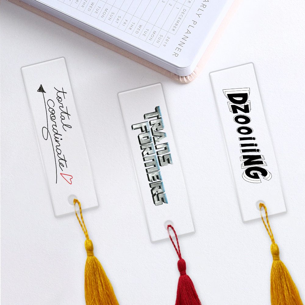 Custom Kawaii Transparent clear Acrylic Tassel Bookmark Acryl Blank Kids,Zhongshan Yutang Craft Gifts Co., Ltd.，KeyChains+medal+Fridge Magnet,Custom Kawaii Transparent clear Acrylic Tassel Bookmark Acryl Blank Kids